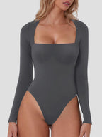 Everyway Square-Neck Long-Sleeve Bodysuit | 5 Colors