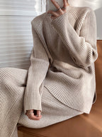 Sofia Mock Neck Raglan Sleeve Top and Pants Sweater Set | 4 Colors