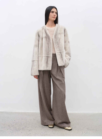 City Stroll Wool-Blend Wide-Leg Trousers | 4 Colors | Fireladyfur