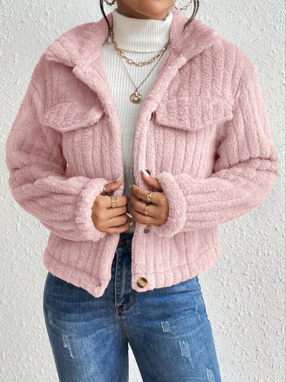 London Hot Fuzzy Button Up Jacket | 9 Colors