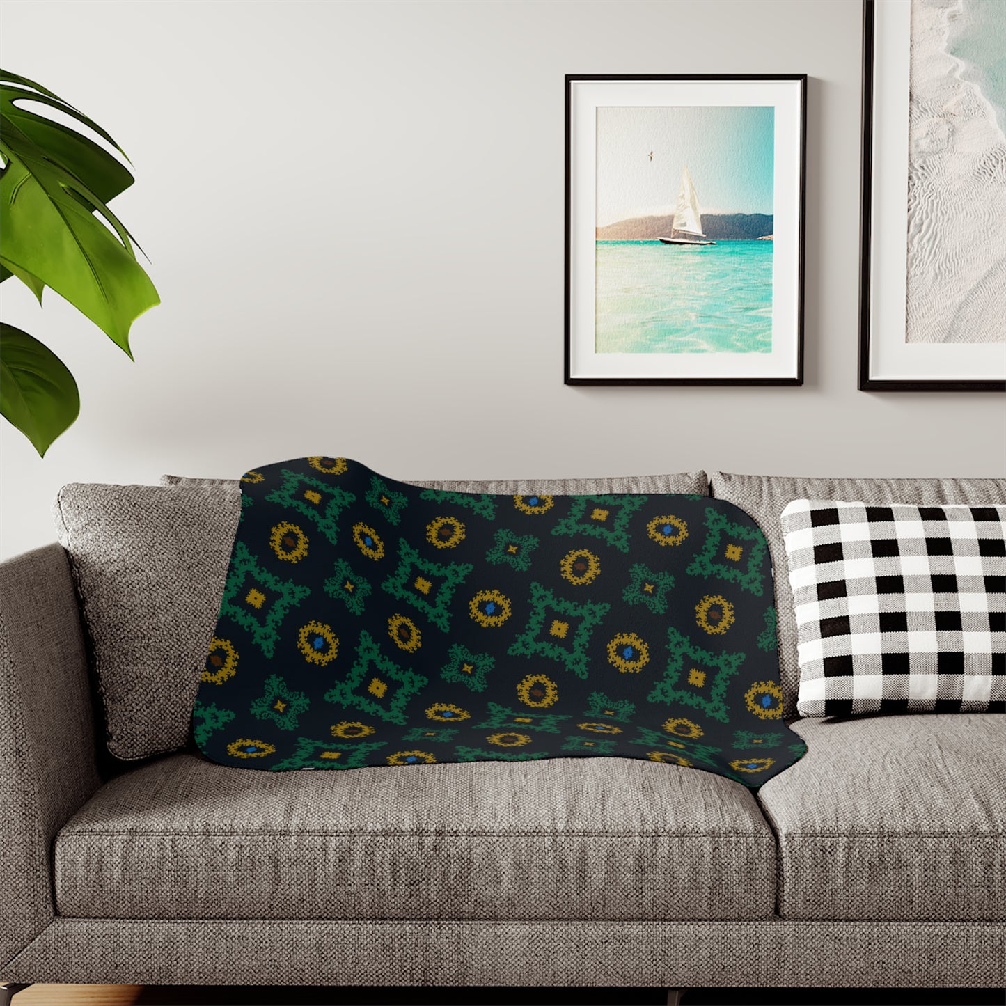 Ultra Fuzz Mesmerize Sherpa Blanket — Reversible Two‑Tone Cozy Throw | Pinup Couture