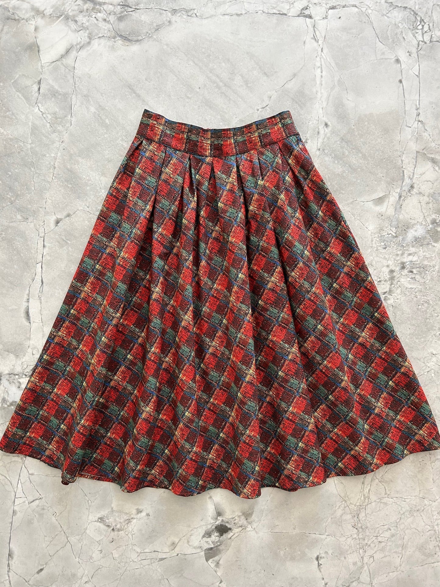 Red Plaid Doris Skirt | Retrolicious