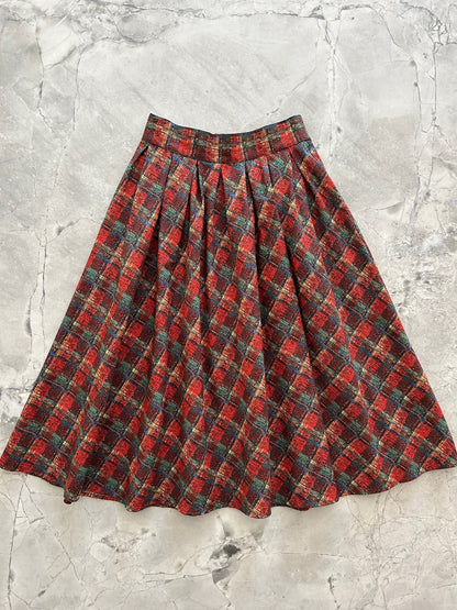 Red Plaid Doris Skirt | Retrolicious