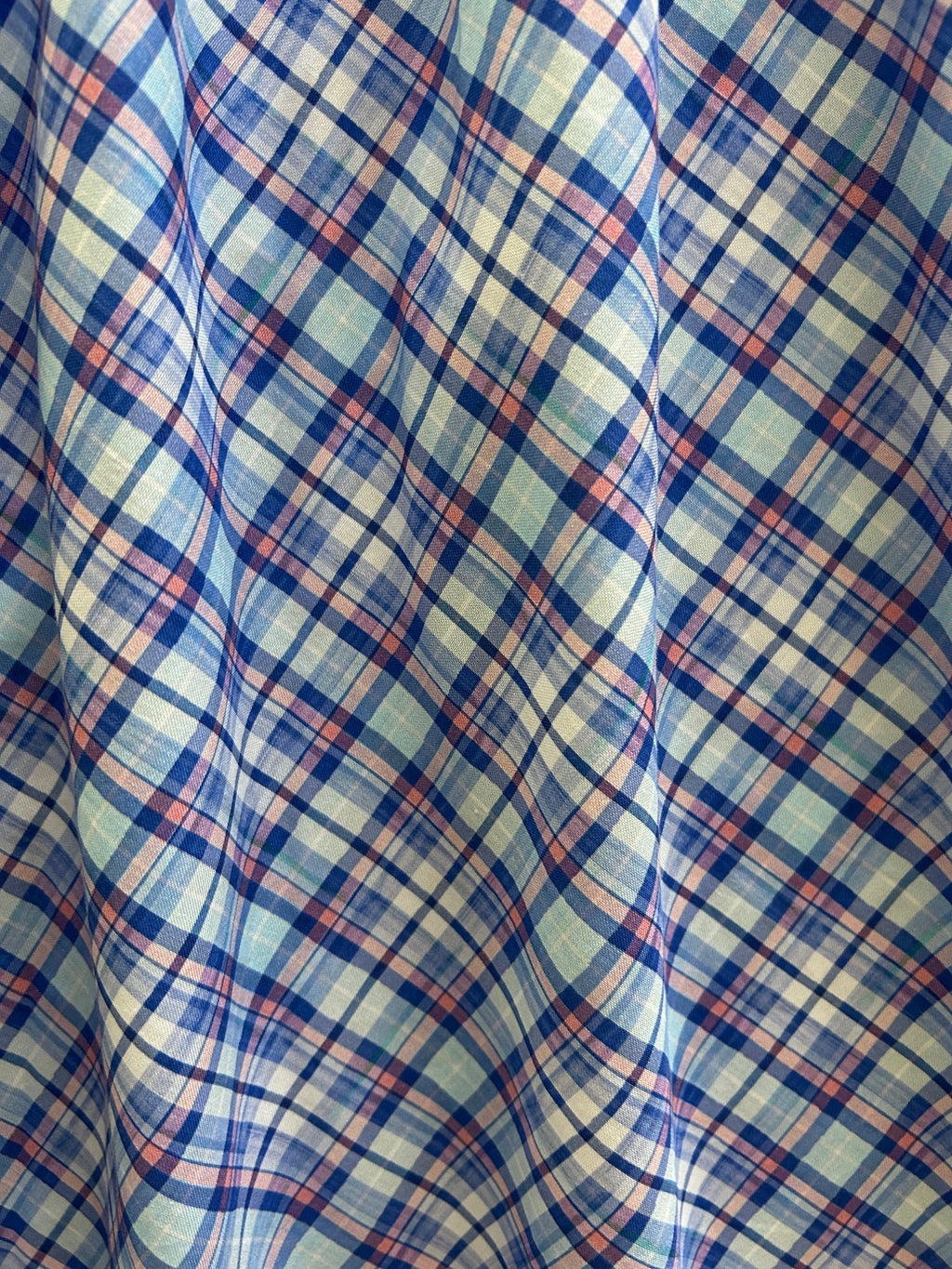 High-neck plaid swing midi dress, another view, by Pinup Girl Clothing