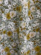 Mustard Floral Midi Dress | Retrolicious