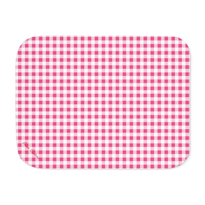 Ultra Fuzz Pink Gingham Sherpa Blanket — Reversible Two‑Tone Cozy Throw | Pinup Couture