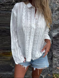 Botanical Charm floral embroidered button-up top by Pinup Girl Clothing, sizes XS to 4X.