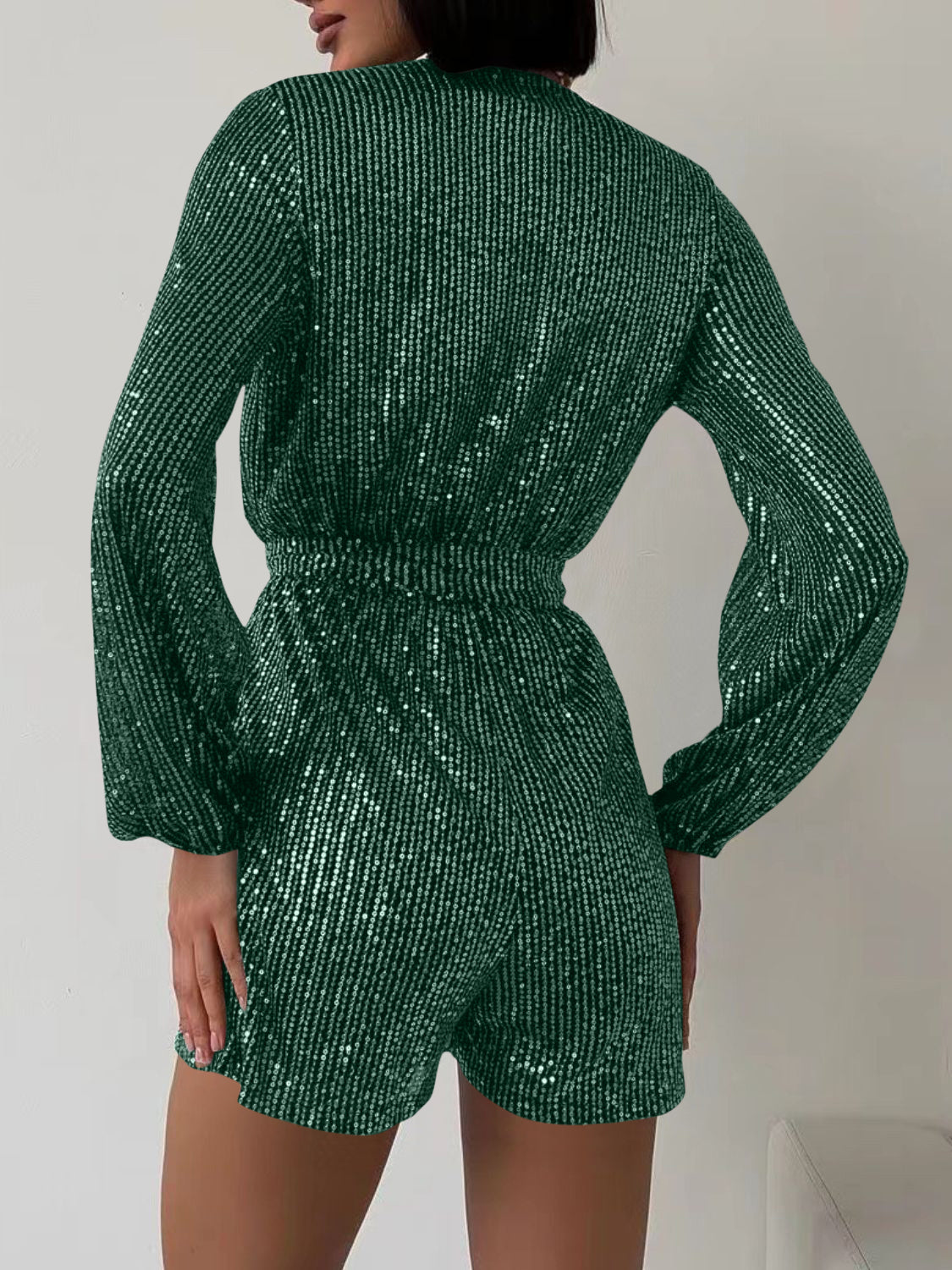 Spark Tie Waist Long Sleeve Romper | 7 Colors