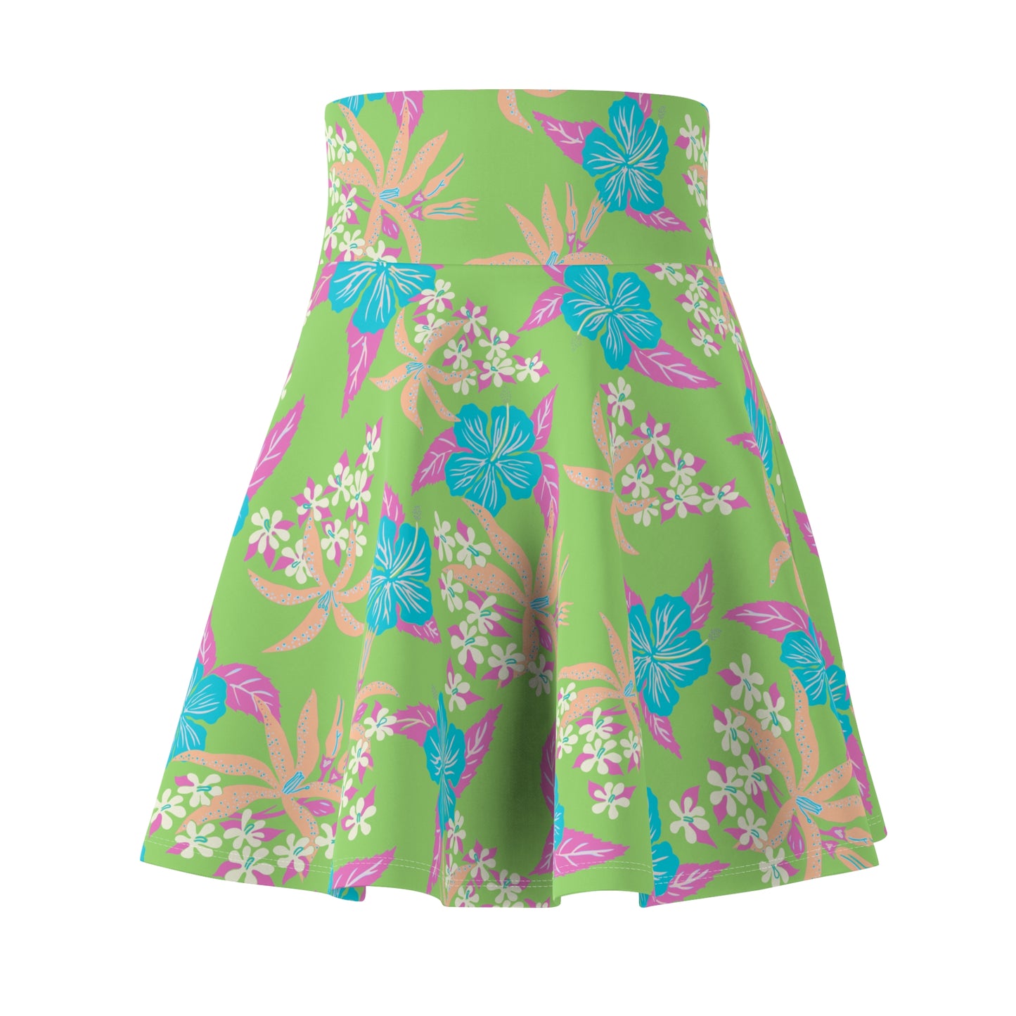 Louisa Green Tropical Hibiscus Skater Skirt Swim Coverup