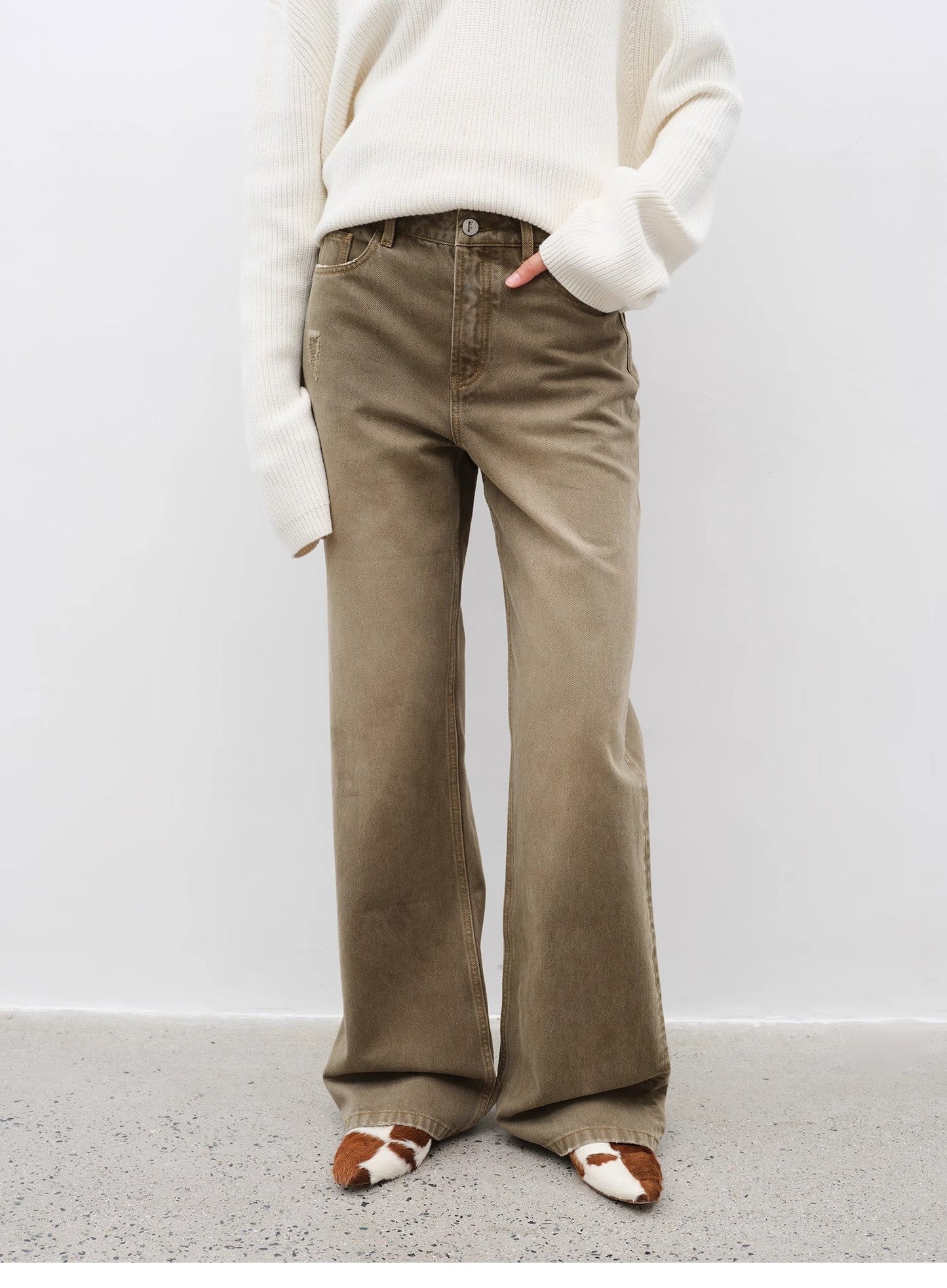 Flare Mark High-Rise Flared Jeans | 3 Colors | Fireladyfur