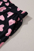 Isabella Heart Print Long Sleeve Top and Shorts Lounge Set | 2 Colors