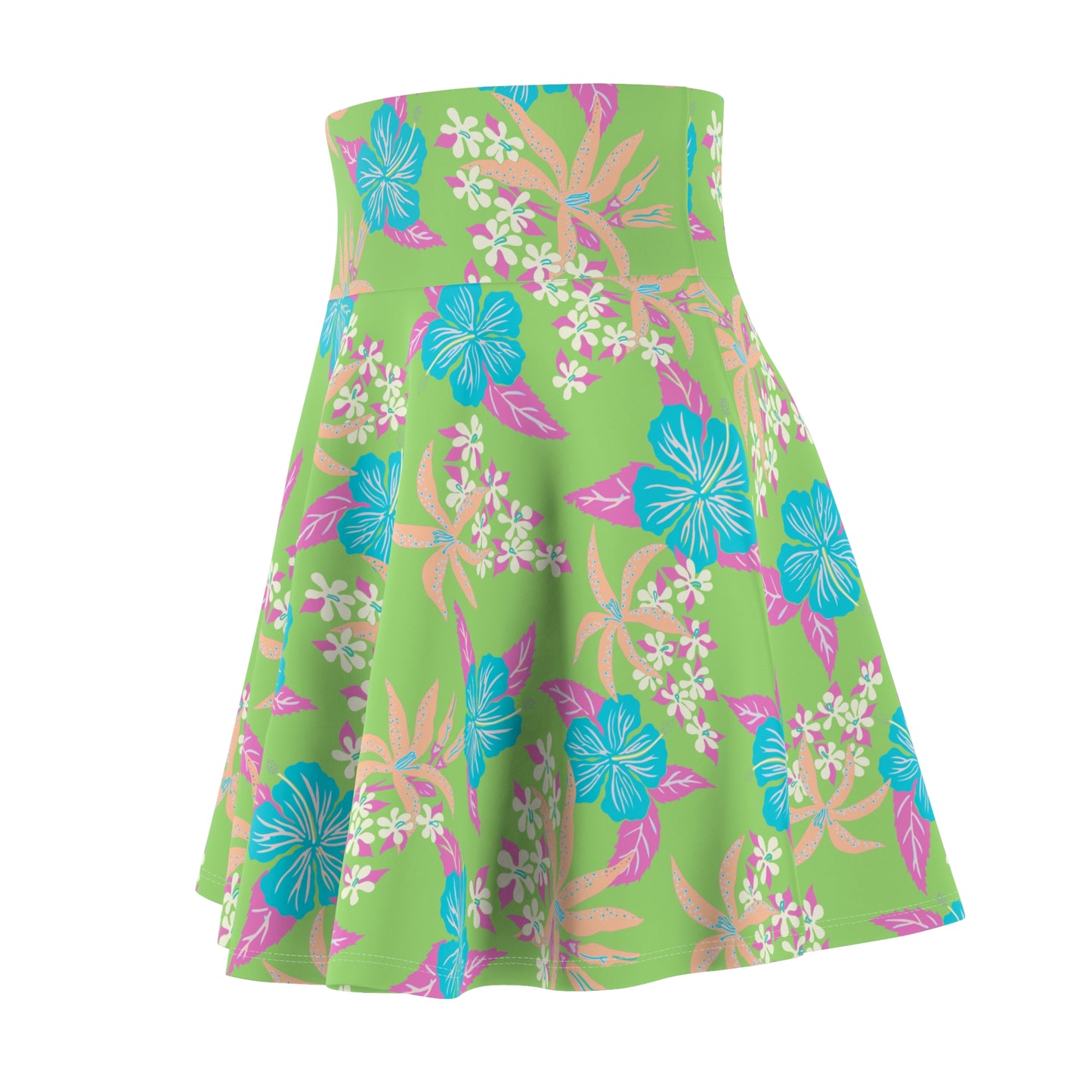 Louisa Green Tropical Hibiscus Skater Skirt Swim Coverup
