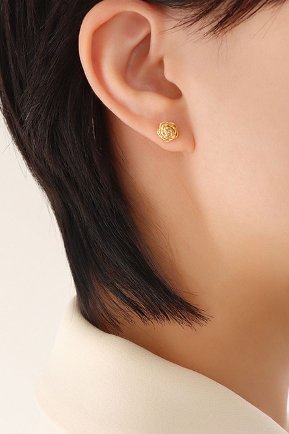 Rose Flower 18k Stud Earrings | 2 Colors