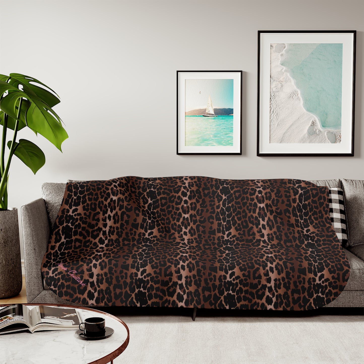 Ultra Fuzz OG Leopard Print Sherpa Blanket — Reversible Two‑Tone Cozy Throw | Pinup Couture