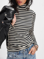 Exposee Striped Turtleneck Long Sleeve | 3 Colors