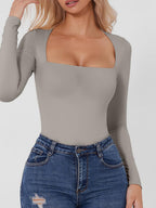 Everyway Square-Neck Long-Sleeve Bodysuit | 5 Colors