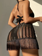 Tassel Charm Three-Piece Bikini Set | 3 Colors