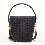 Anna Woven Leather Bag Black
