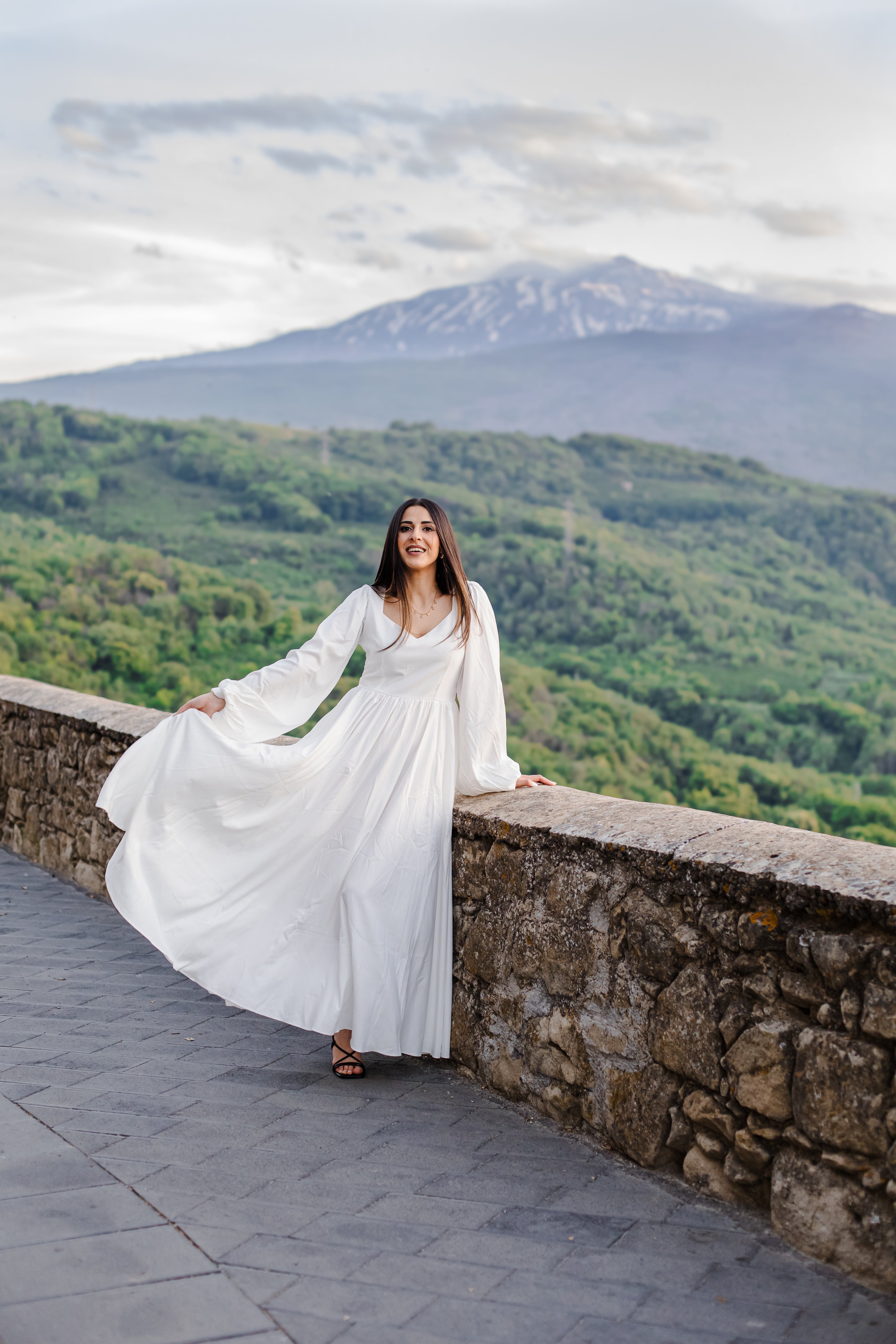 Lucrezia Renaissance Maxi Gown in Ivory White