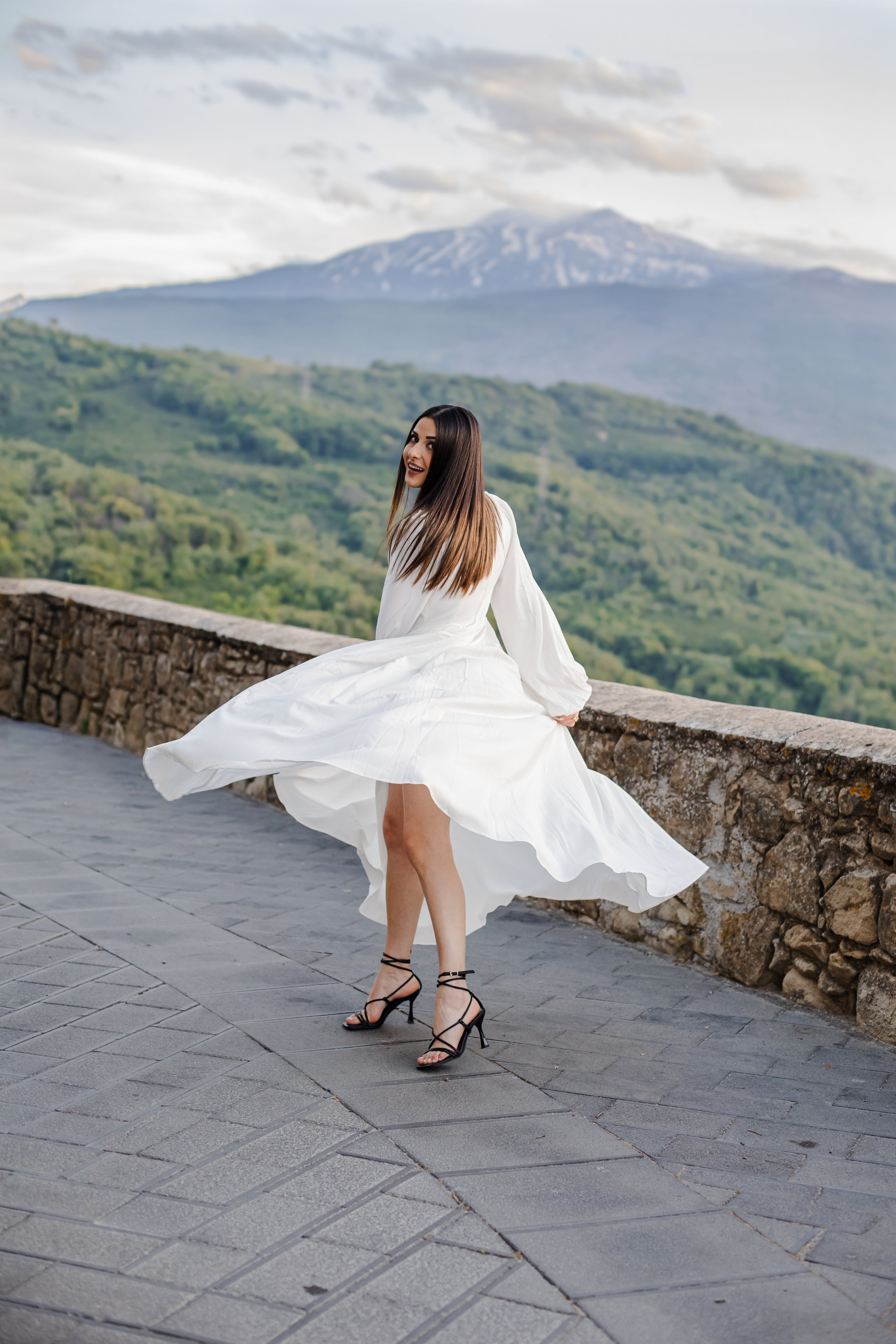 Lucrezia Renaissance Maxi Gown in Ivory White