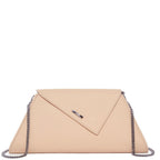 Angelica Nude Leather Clutch Purse