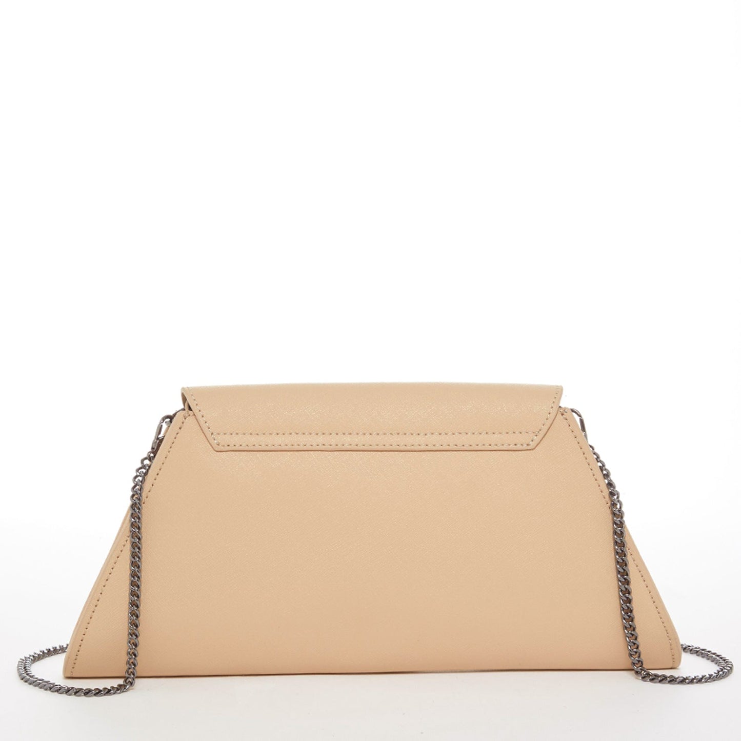 Angelica Nude Leather Clutch Purse