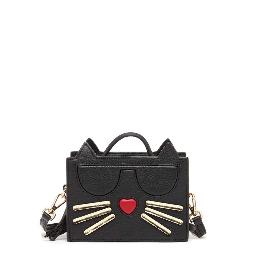 Leather Cat Bag Black Crossbody