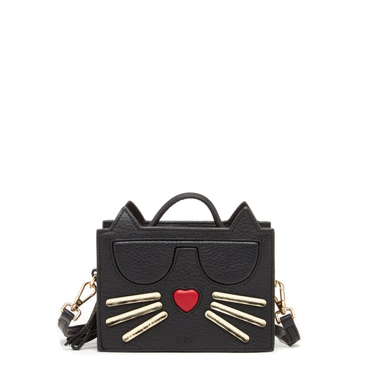 Leather Cat Bag Black Crossbody
