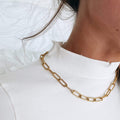 Carla Paper Clip Chain Necklace | Gold and Silver