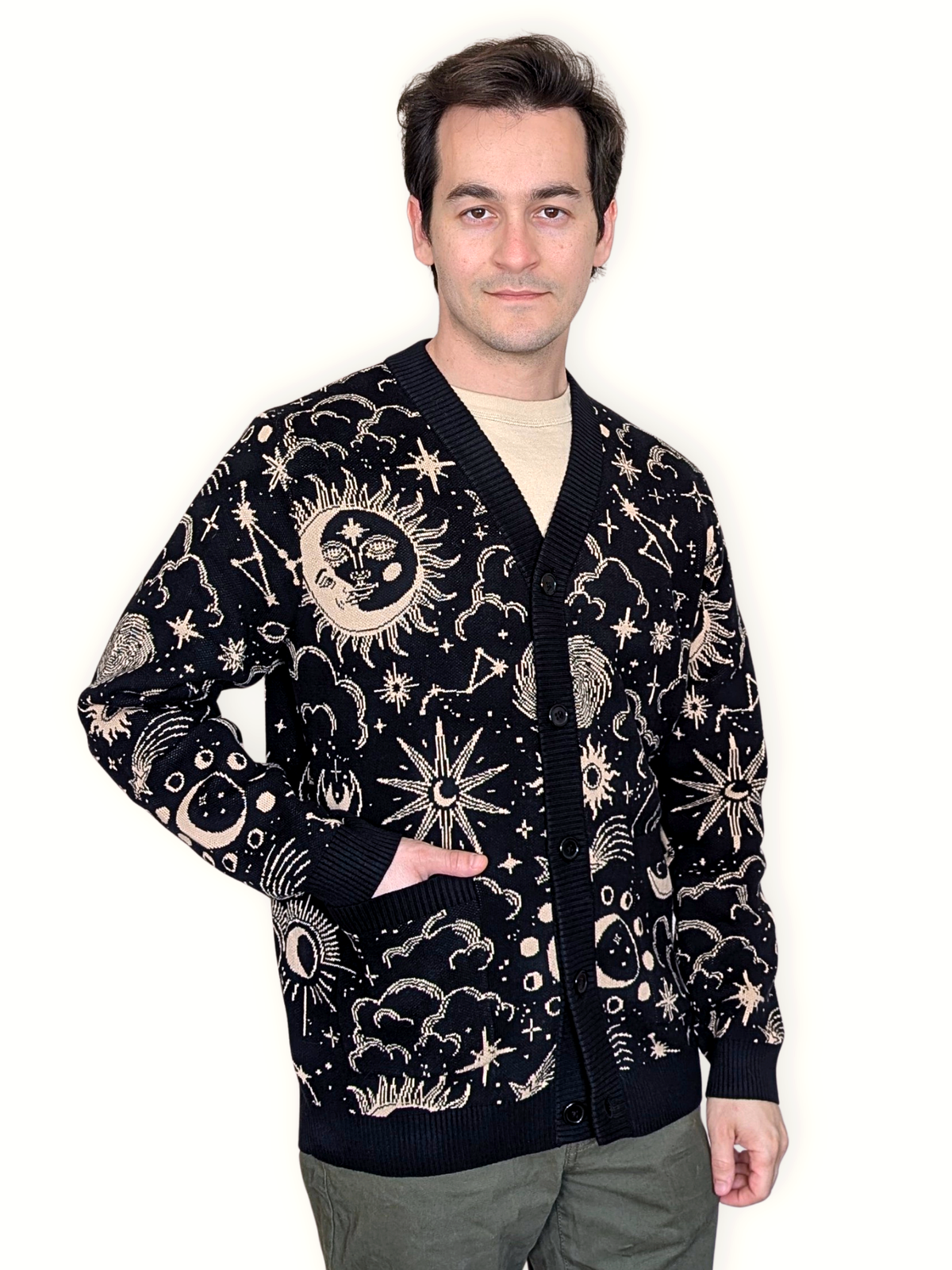 Celestial Cardigan, celestial print (view 4)