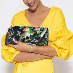 Chinoiserie envelope clutch, another view, by Pinup Girl Clothing