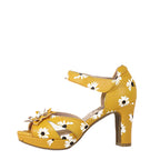 Daisy Retro Heels in mustard by Pinup Girl Clothing