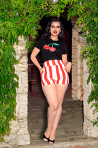 Vintage Cherry Graphic Women's Short Sleeve T-Shirt | 7 Colors