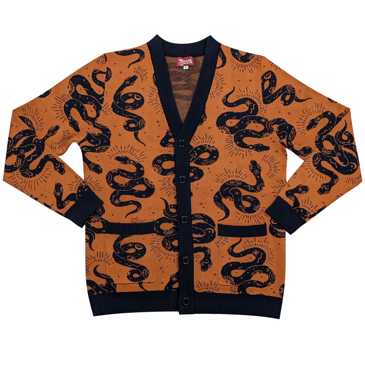 Esoteric Snake Cardigan, esoteric snake print