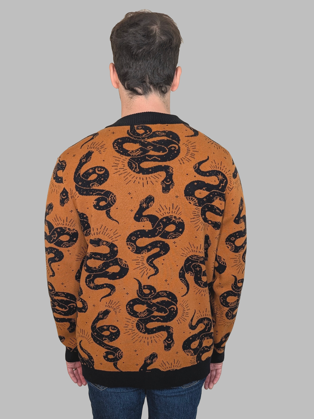 Esoteric Snake Cardigan, esoteric snake print (view 4)
