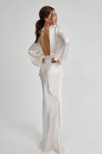 Grand Entrance Puff Sleeve Maxi Gown