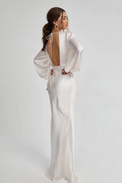 Grand Entrance Puff Sleeve Maxi Gown