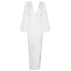 Grand Entrance Puff Sleeve Maxi Gown