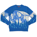 Half Dome Sweater, blue with white Half Dome mountain graphic