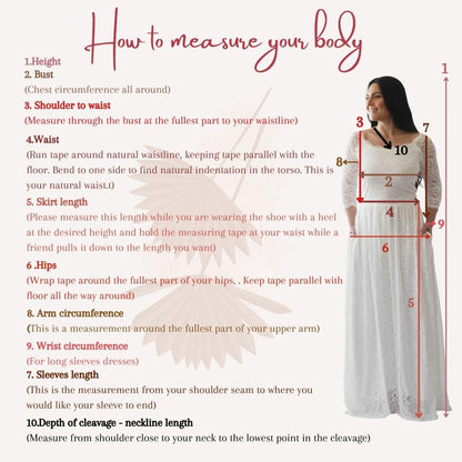 How to measure your body, Pinup Girl Clothing sizing guide