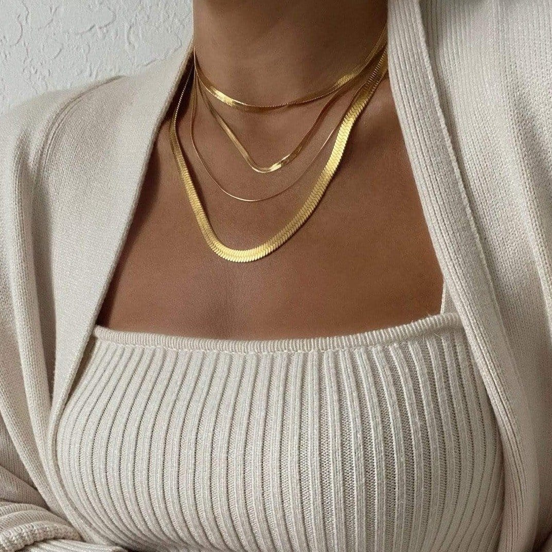 Cassia Double Chain Necklace | Gold and Silver