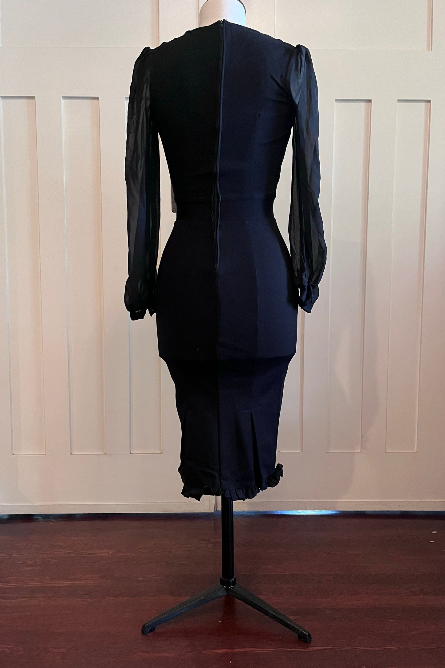 Aziza Wiggle Dress in Black Ponte de Roma - ORIGINAL SAMPLE