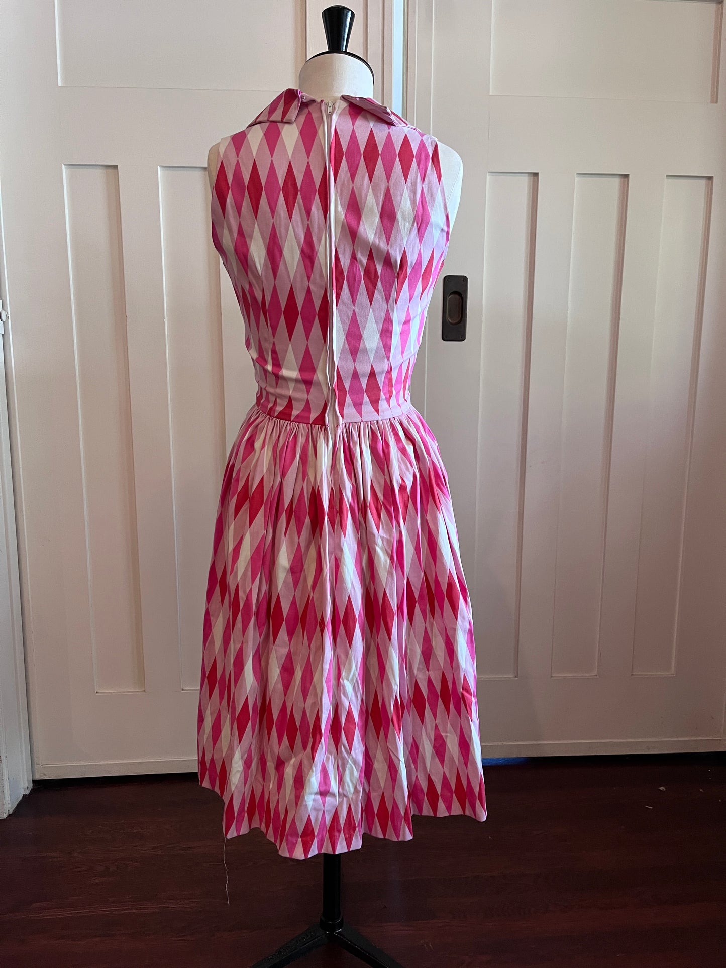 Sleeveless Edie Dress in Valentine Harlequin - ORIGINAL SAMPLE