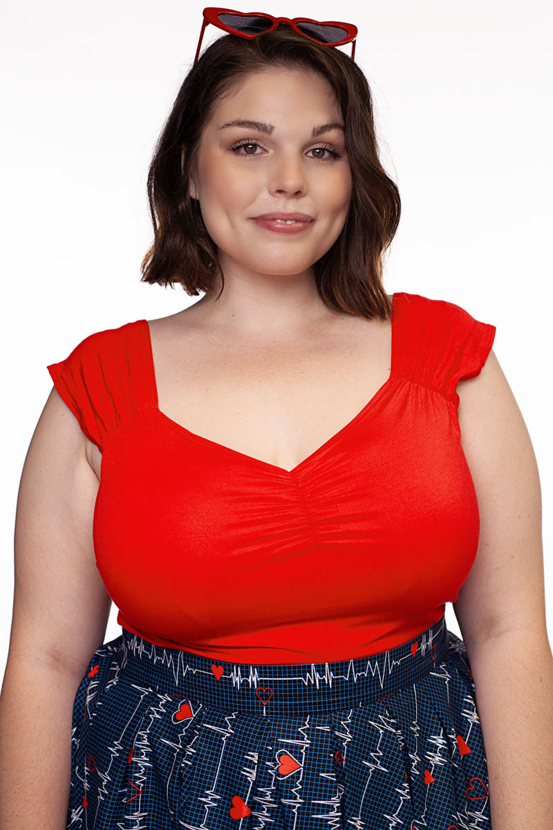 Isabel Top in Red | Retrolicious