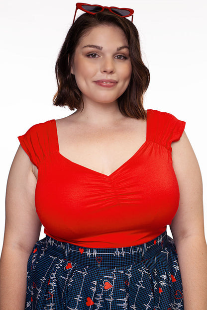 Isabel Top in Red | Retrolicious