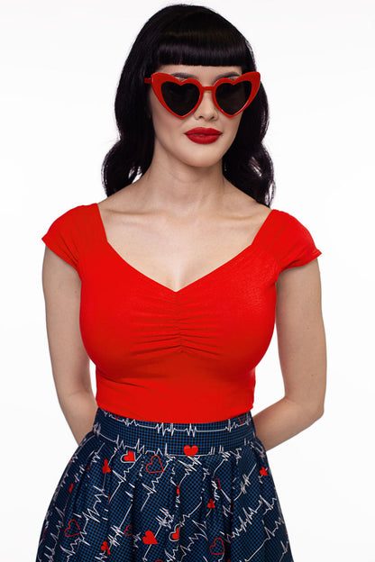 Isabel Top in Red | Retrolicious