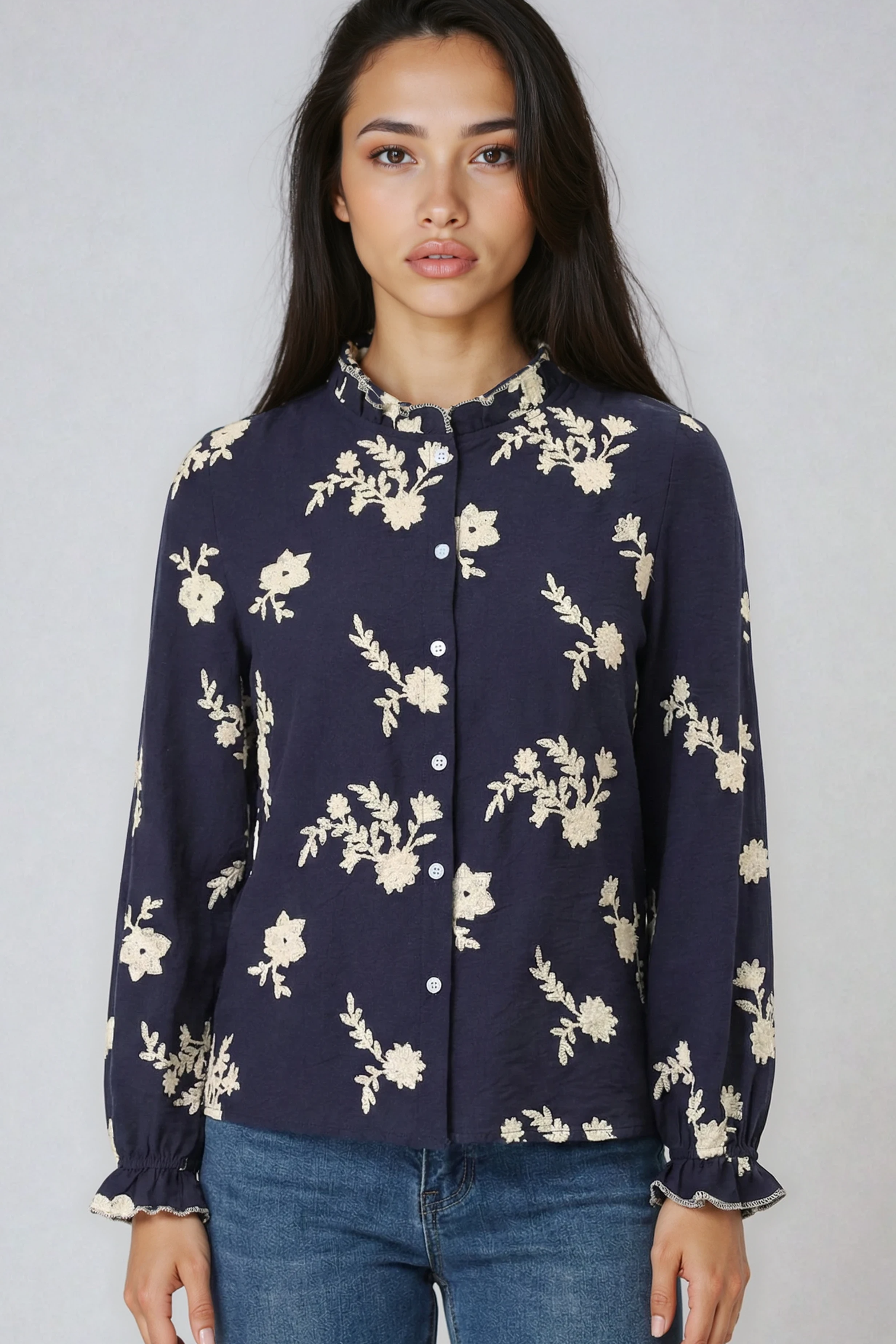 Cece Embroidered Floral Blouse | Miss Sparkling