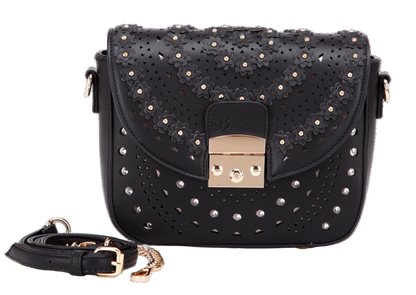 Celestial Star crystal crossbody bag in pearl white, by Pinup Girl Clothing