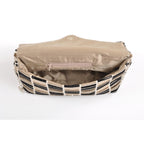 Block black velvet envelope clutch, another view, by Pinup Girl Clothing