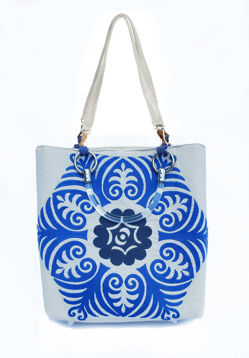 Suzani Silk Blue Small Tote